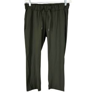 Lululemon On The Fly Crop Pants Black Women's Size 8 Excellent Used Condition